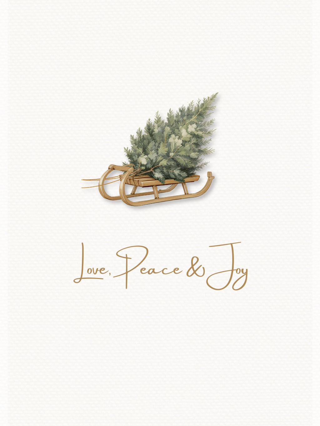 Editable Christmas Card with Newsletter - Modern Minimalist Tree Holiday Card Template, Canva Printable or Digital Family Greeting