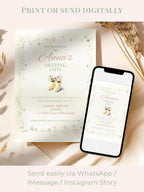 Nesting Party Invitation-Baby Shower Invite (Instant Download Editable Canva Template) Custom Printable Digital Newborn Arrival Evite