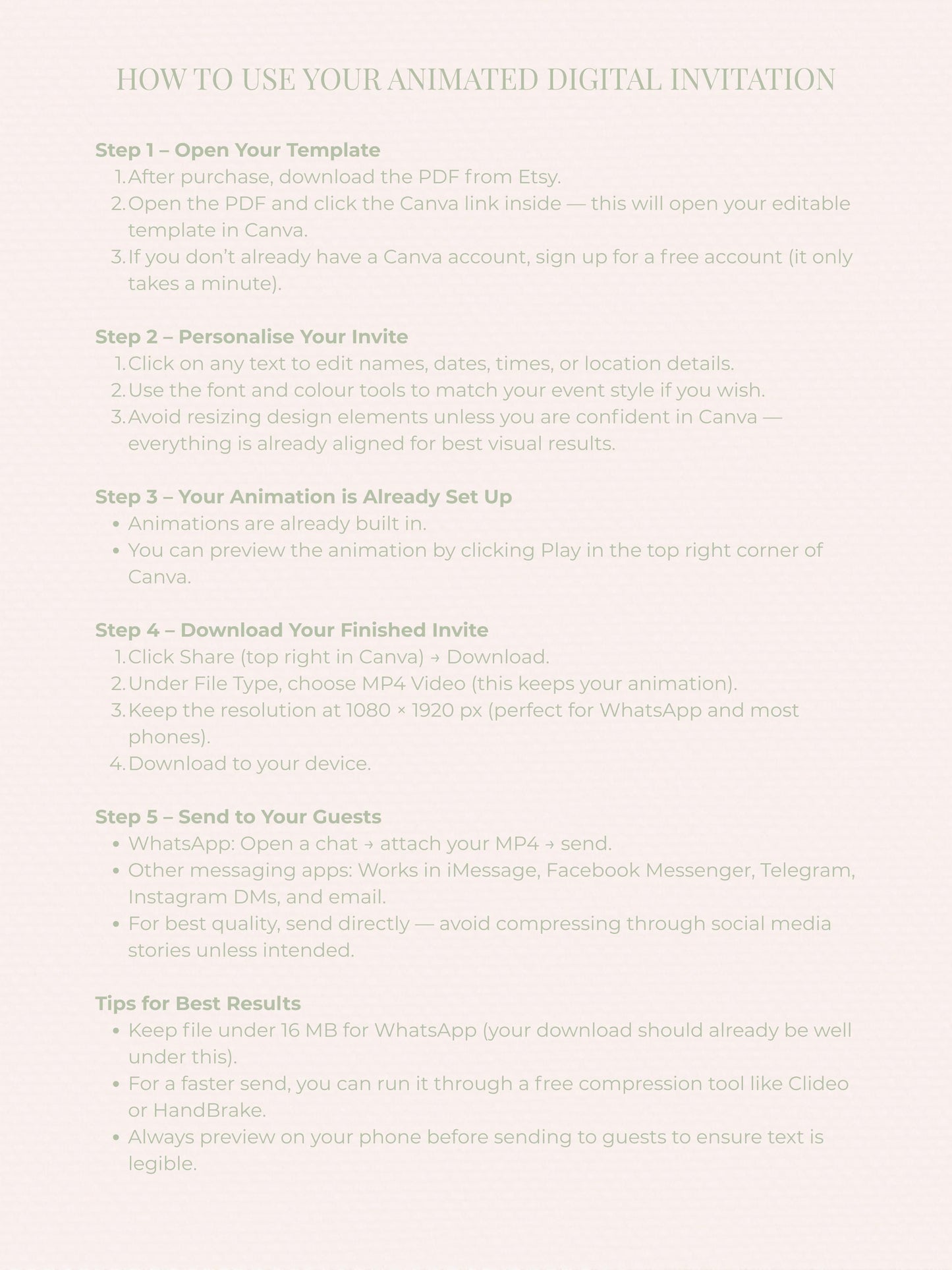 Animated Nesting Party Invitation-Digital Baby Shower Evite (Instant Download Editable Canva Template) Custom Newborn Arrival Invite