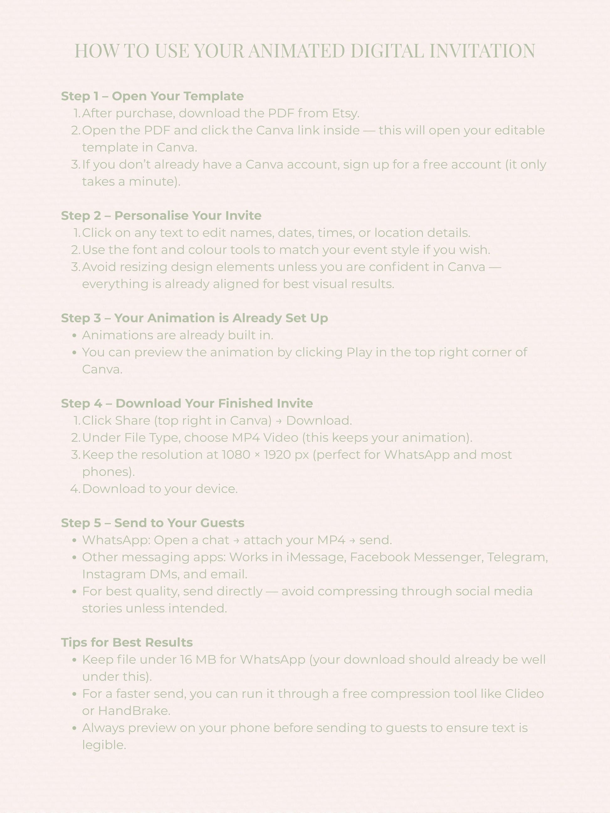 Animated Nesting Party Invitation-Digital Baby Shower Evite (Instant Download Editable Canva Template) Custom Newborn Arrival Invite