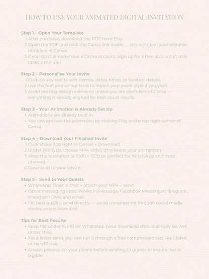 Animated Nesting Party Invitation-Digital Baby Shower Evite (Instant Download Editable Canva Template) Custom Newborn Arrival Invite