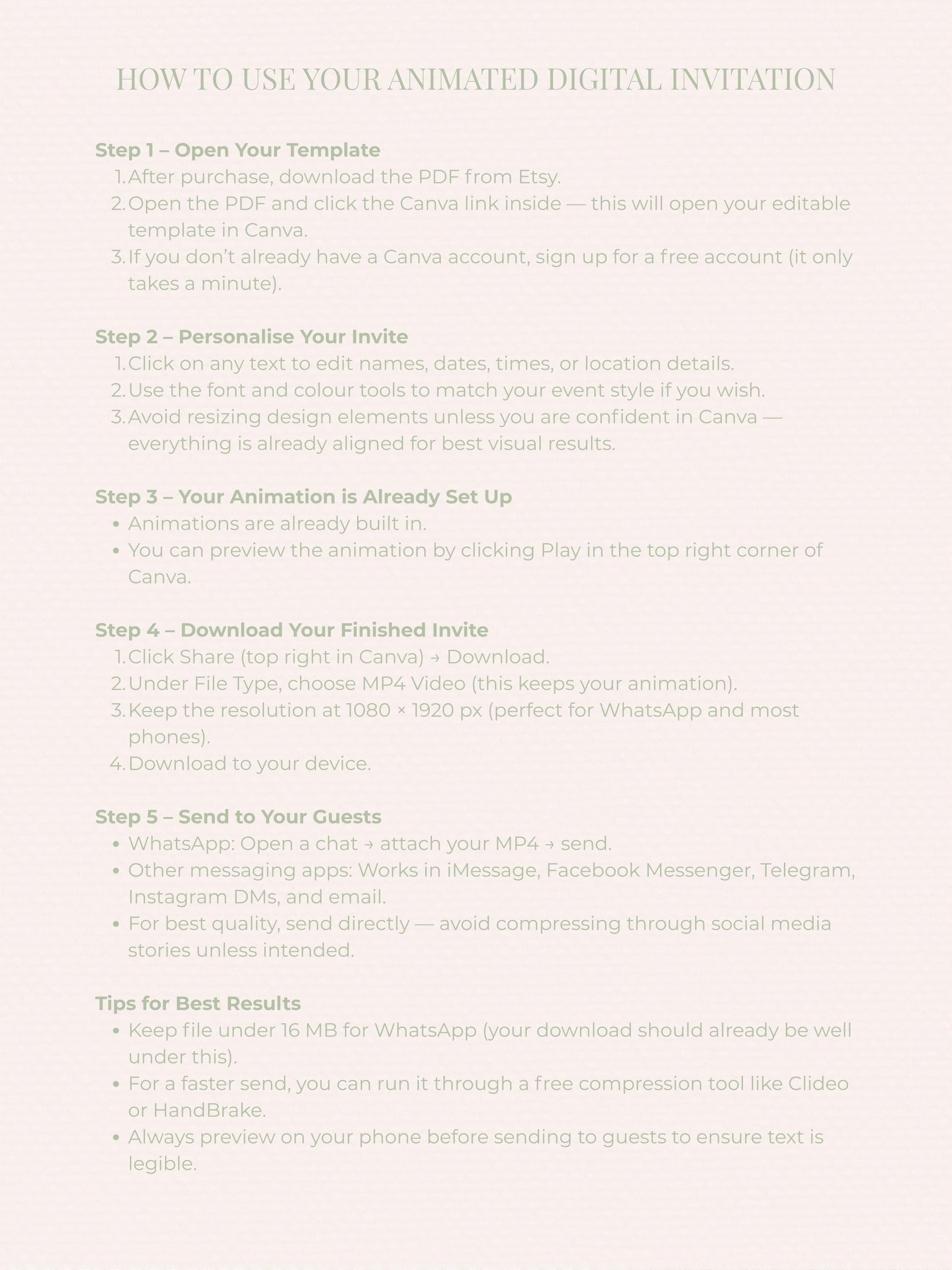 Animated Nesting Party Invitation-Digital Baby Shower Evite (Instant Download Editable Canva Template) Custom Newborn Arrival Invite