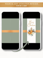 Merry Christmas Animated Digital Card with Family Newsletter (Customizable Canva Template) Musical Holiday Evite for WhatsApp & Messaging