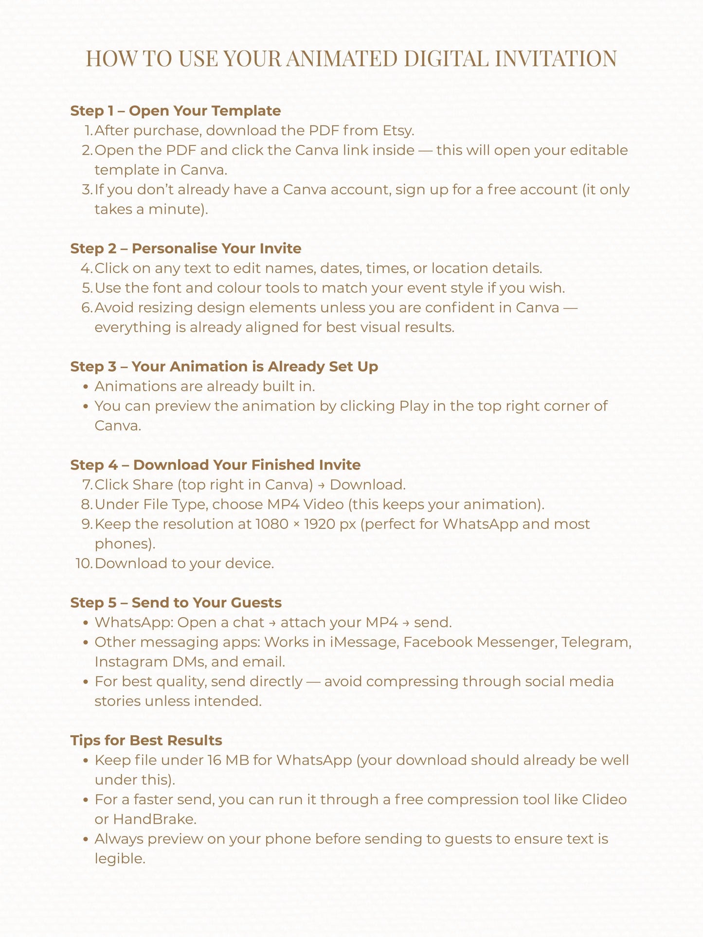 Animated Christmas Card with Family Newsletter (Customizable Canva Template) – Happy Holidays Tree Music Digital Evite for Messaging