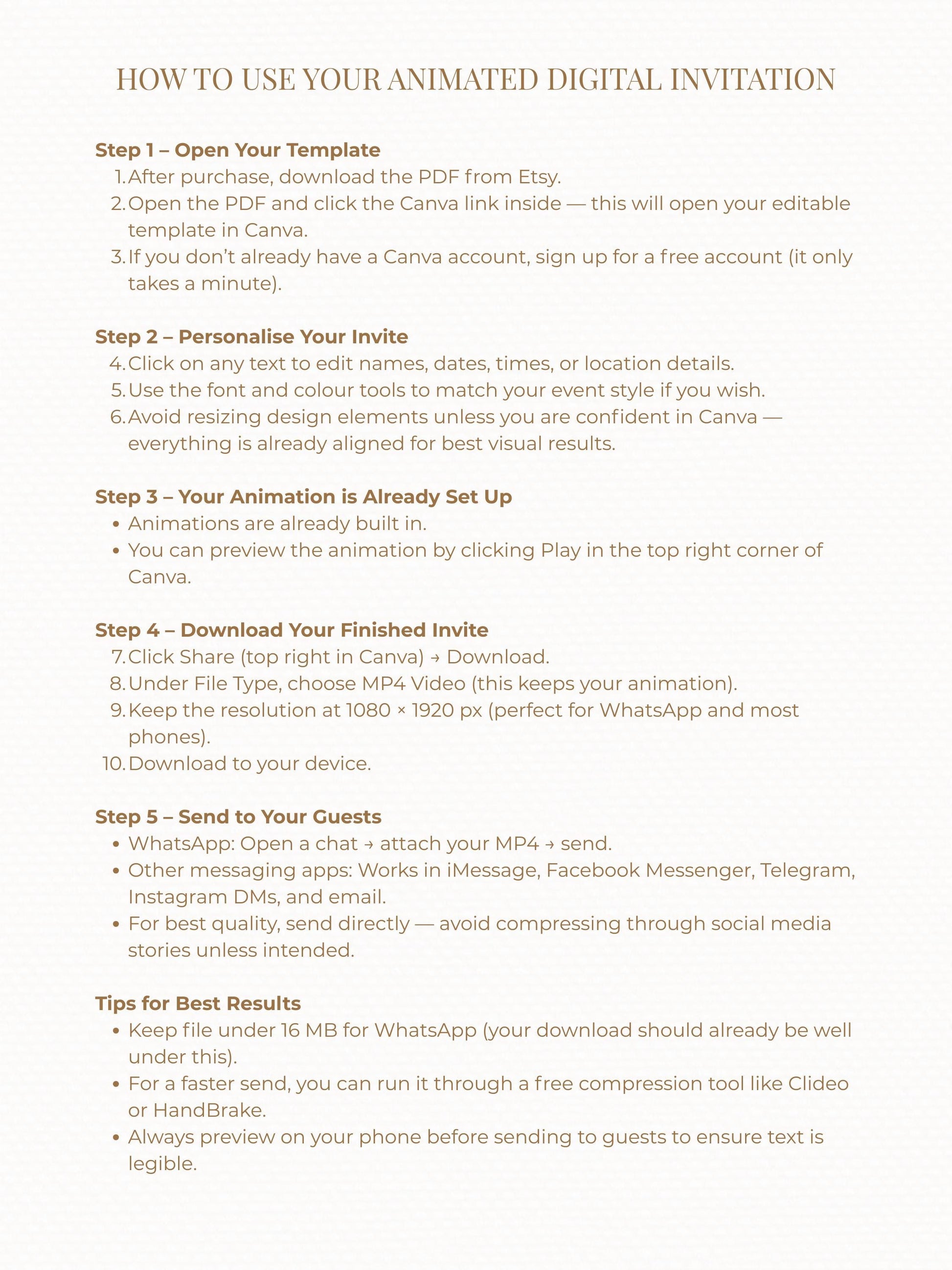 Animated Christmas Card with Family Newsletter (Customizable Canva Template) – Happy Holidays Tree Music Digital Evite for Messaging