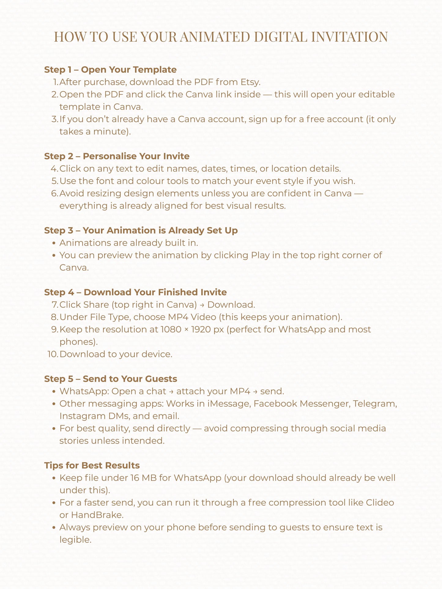 Animated Christmas Card with Family Newsletter (Customizable Canva Template) – Happy Holidays Tree Music Digital Evite for Messaging