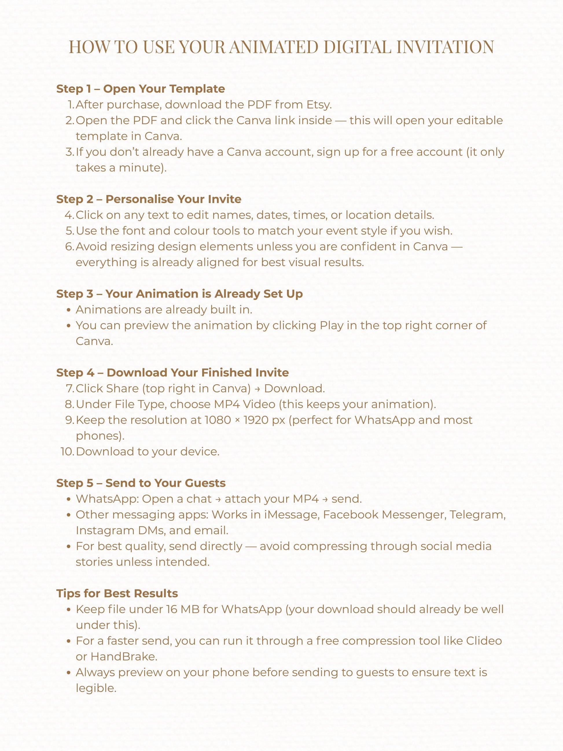 Animated Christmas Card with Family Newsletter (Customizable Canva Template) – Happy Holidays Tree Music Digital Evite for Messaging