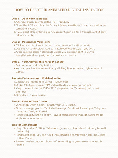 Animated Christmas Card with Family Newsletter (Customizable Canva Template) – Happy Holidays Tree Music Digital Evite for Messaging