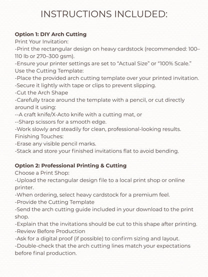 Modern Arch Wedding Invitation (Instant Download Editable Canva Template), Printable Digital Invite, Minimalist Elegant Bow Design