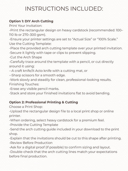 Modern Arch Wedding Invitation (Instant Download Editable Canva Template), Printable Digital Invite, Minimalist Elegant Bow Design