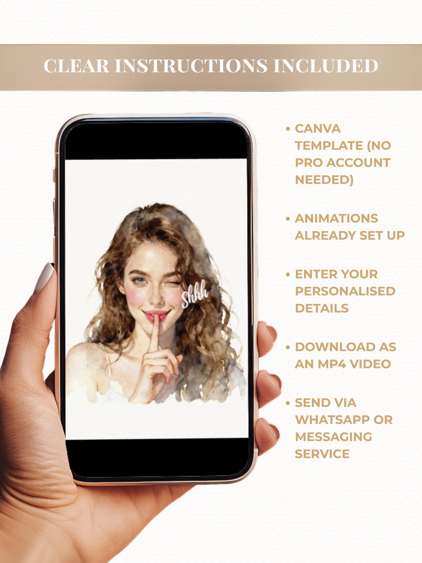 Animated Surprise Party Invitation - Modern Playful Custom Digital Evite (Instant Download Editable Canva Template), Secret Birthday Invite