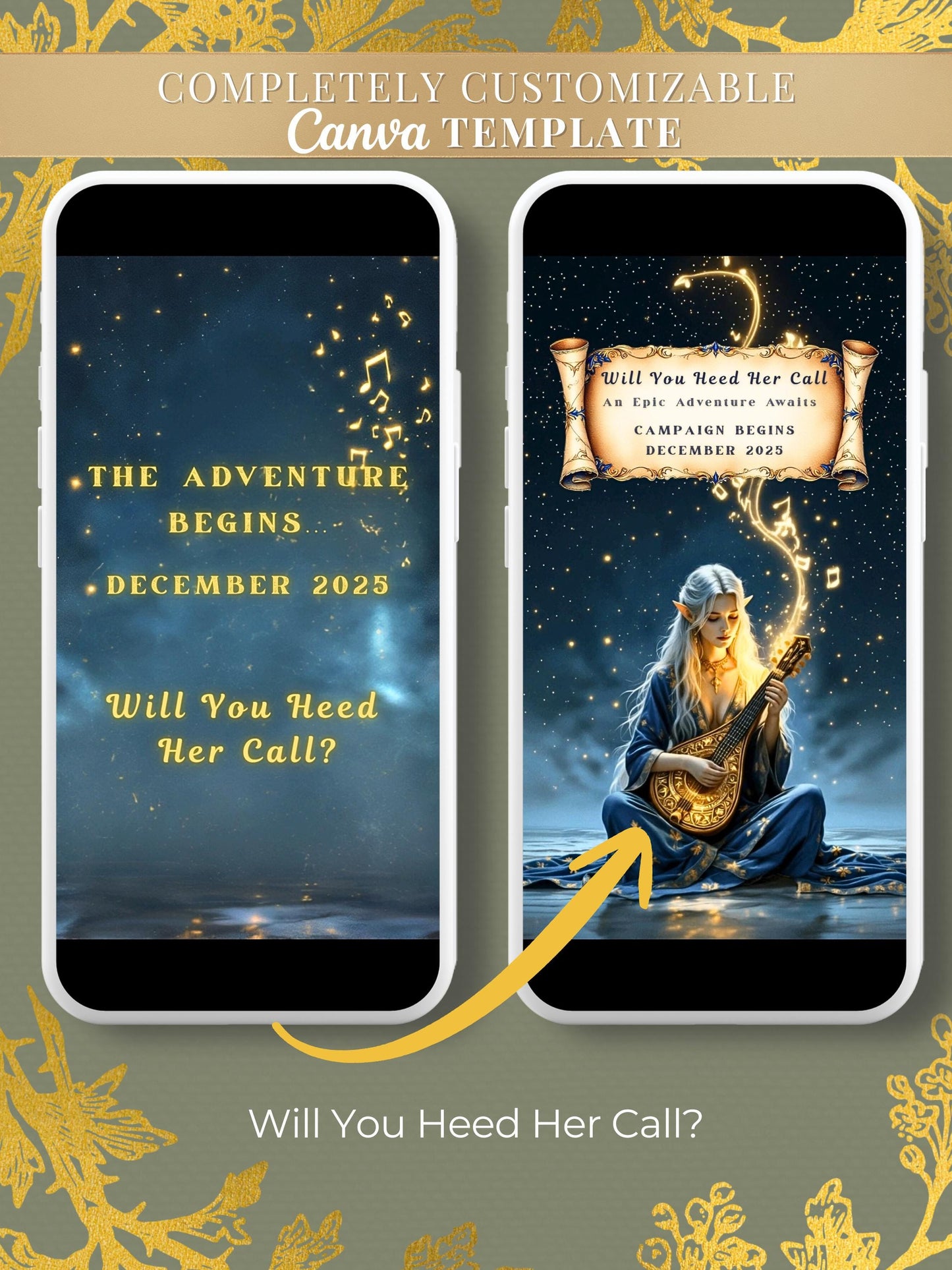 Animated D&D Campaign Invite-Fantasy Adventure Video Invitation (Instant Download Custom Canva Template) Role-playing Table Top Games Evite