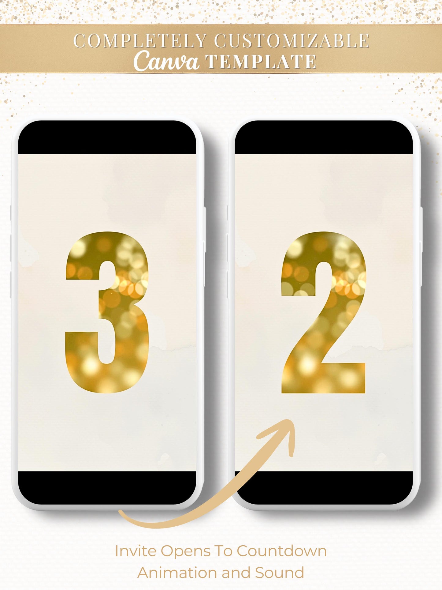 Animated New Year’s Eve Party Invitation (Instant Download Customizable Canva Template) Digital Ring In The Bells Hogmanay Countdown Evite