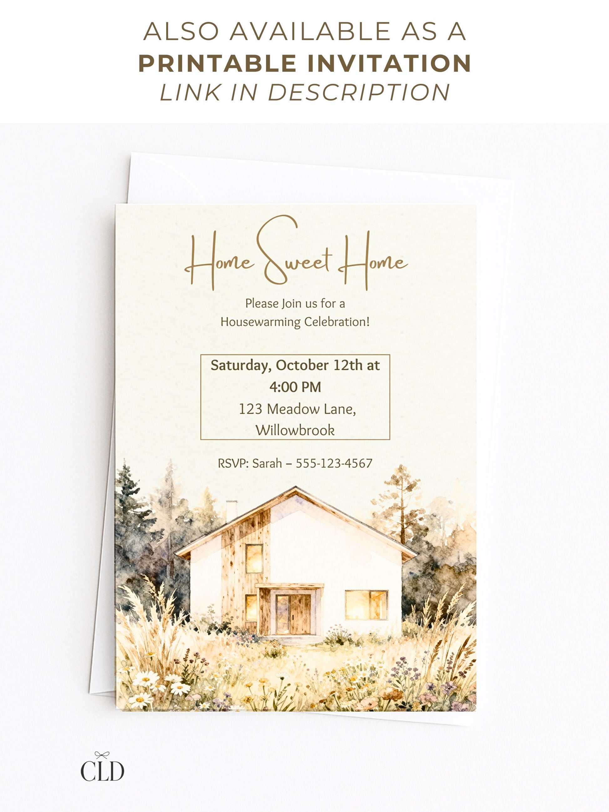 Animated Housewarming Invitation, Digital Evite (Instant Download Editable Canva Template) Warm Cozy Home Sweet New Home Party Video Invite