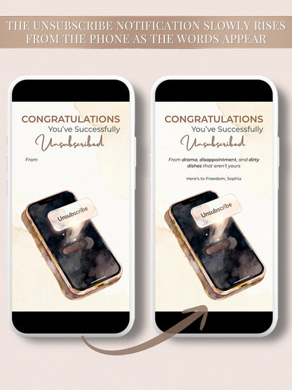 Animated Digital Card for Friend going through Divorce, Separation & Breakup (Digital Instant Download Editable Canva Template) Funny