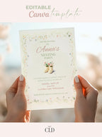 Nesting Party Invitation-Baby Shower Invite (Instant Download Editable Canva Template) Custom Printable Digital Newborn Arrival Evite