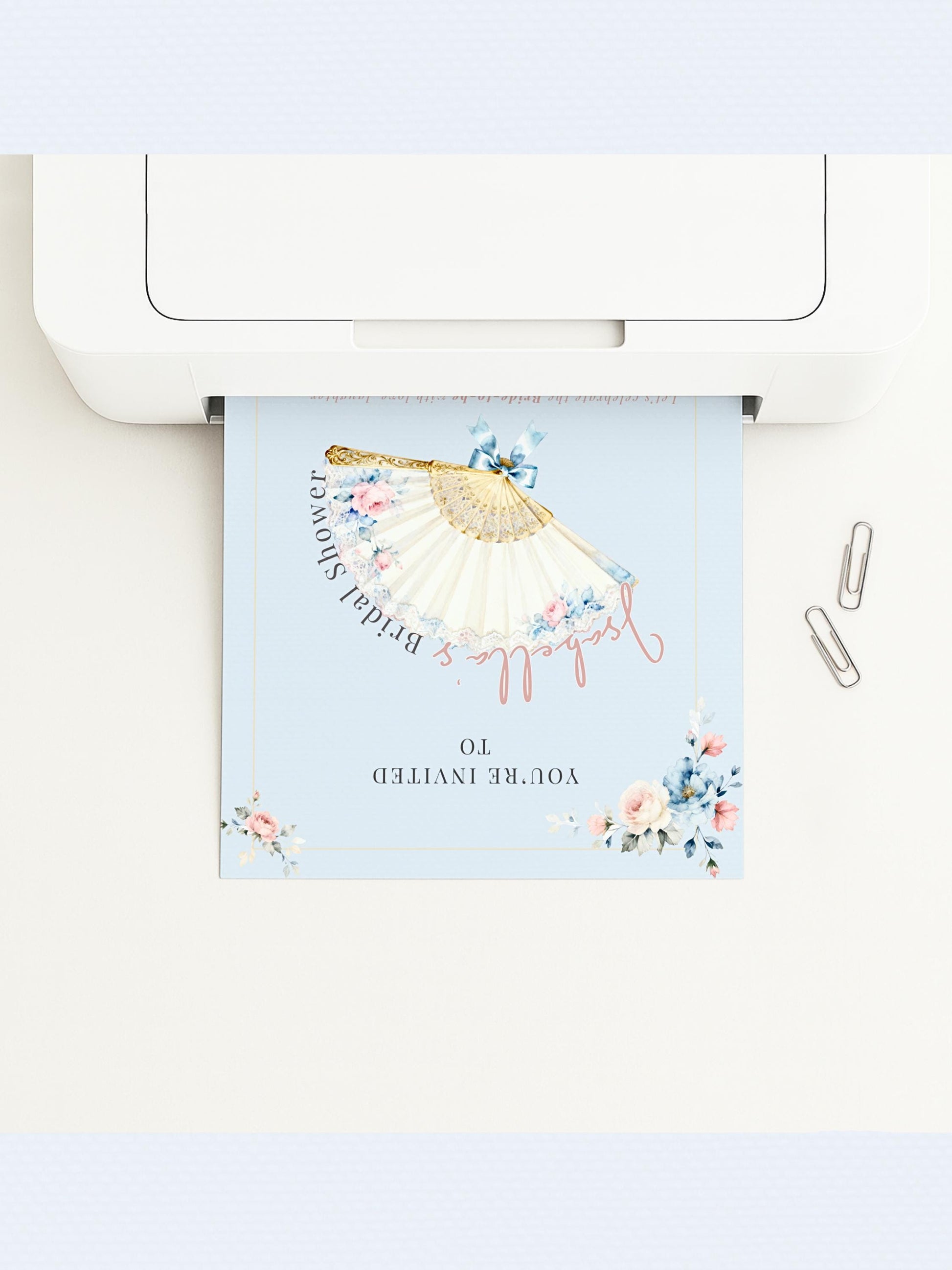 Rococo Bridal Shower Invitation-Wedding Luncheon, Bachelorette Hen Party Evite (Instant Download Editable Canva Template) Floral Invite