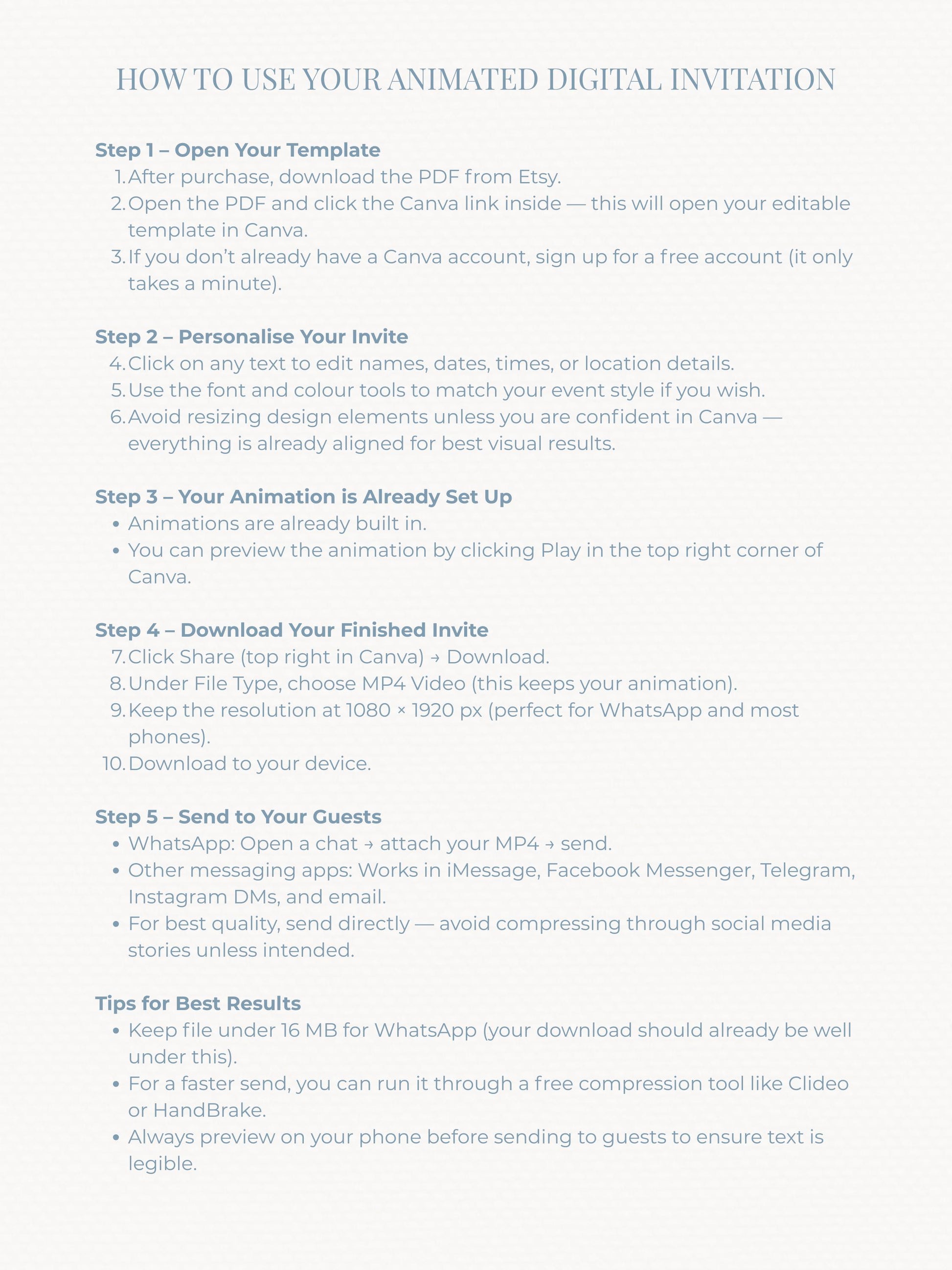 Animated Rococo Bridal Shower Evite-Wedding Luncheon, Bachelorette Hen Party Invitation (Instant Download Editable Canva Template Invite)