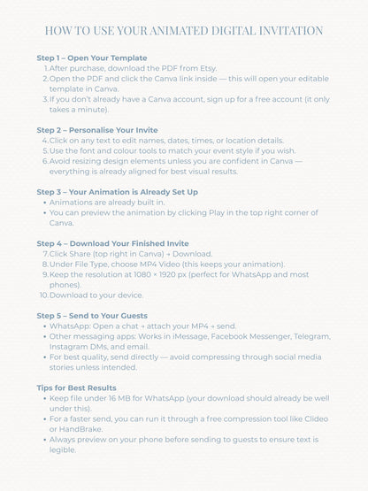 Animated Rococo Bridal Shower Evite-Wedding Luncheon, Bachelorette Hen Party Invitation (Instant Download Editable Canva Template Invite)