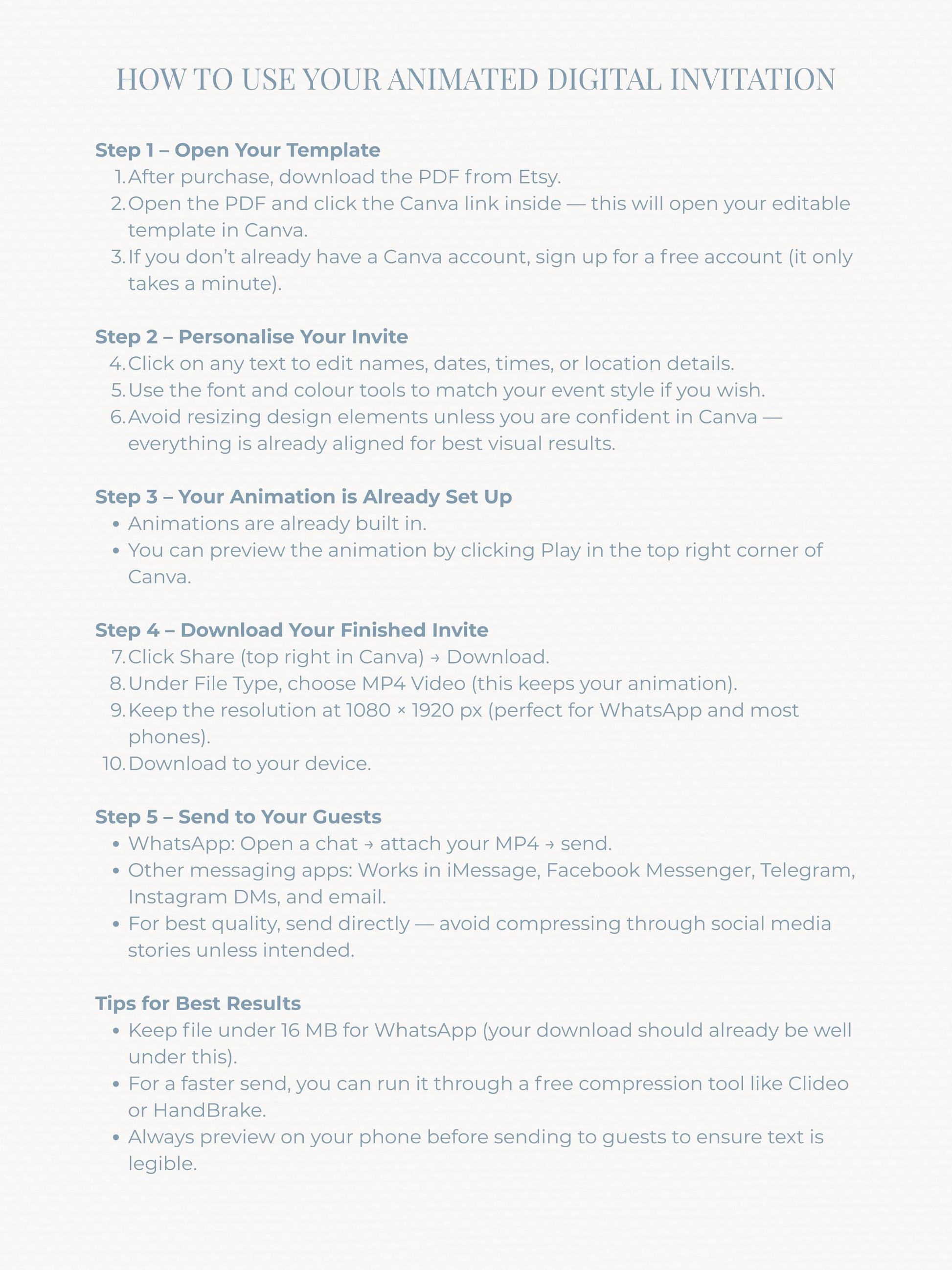 Animated Rococo Bridal Shower Evite-Wedding Luncheon, Bachelorette Hen Party Invitation (Instant Download Editable Canva Template Invite)