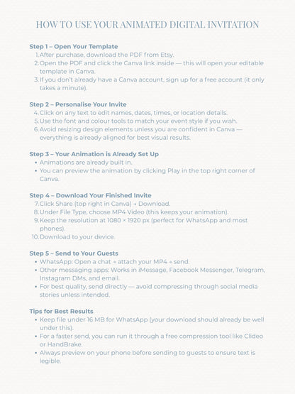 Animated Rococo Bridal Shower Evite-Wedding Luncheon, Bachelorette Hen Party Invitation (Instant Download Editable Canva Template Invite)