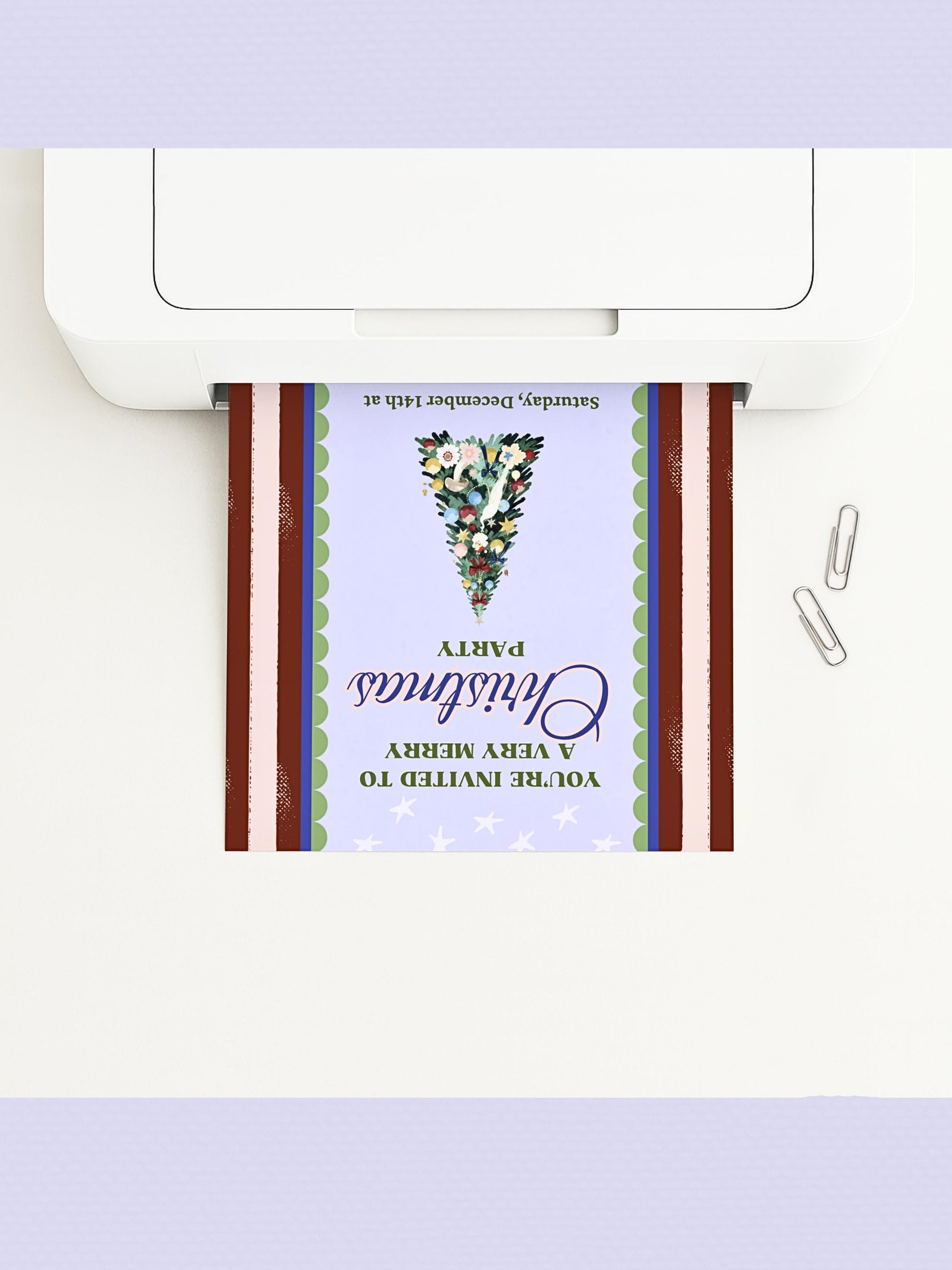 Maximalist Christmas Party Invitation - Bold Retro Holiday Invite (Instant Download Editable Canva Template) Printable & Digital Evite