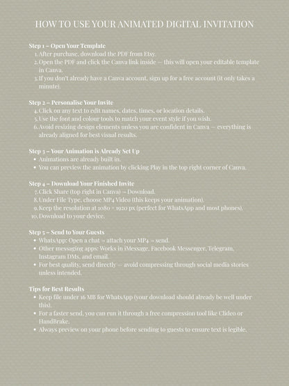 Animated Sparkle Christmas Party Invitation - Festive Holiday Video Invite (Editable Instant Download Digital Canva Template Evite)