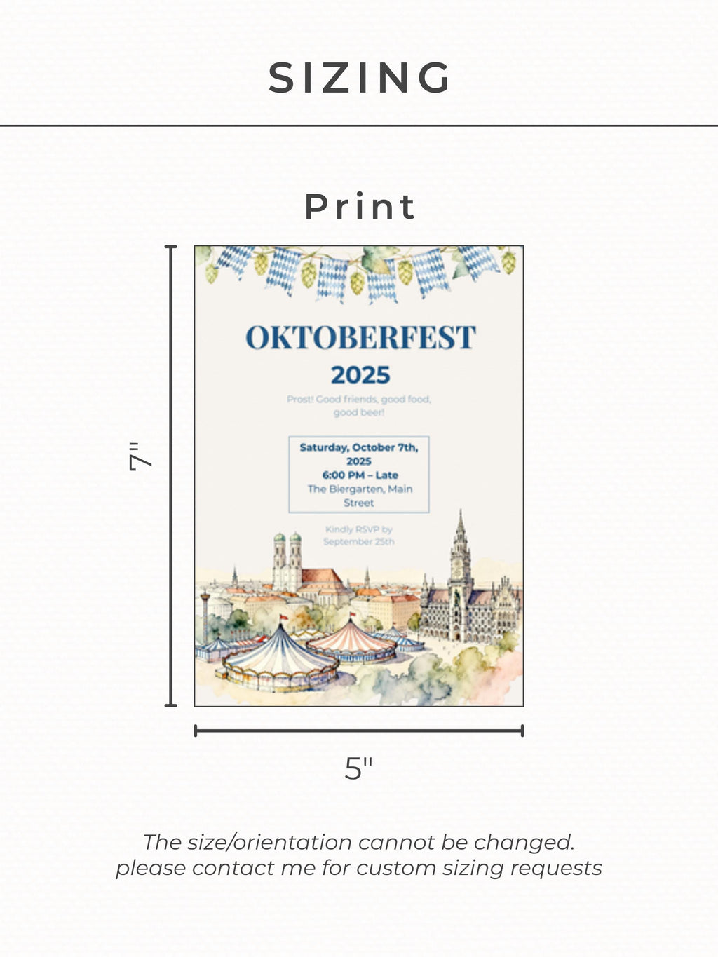Oktoberfest Invite, Beer Festival Party Invitation, Editable Template, Printable German Beer Celebration Evite, Canva Digital Download