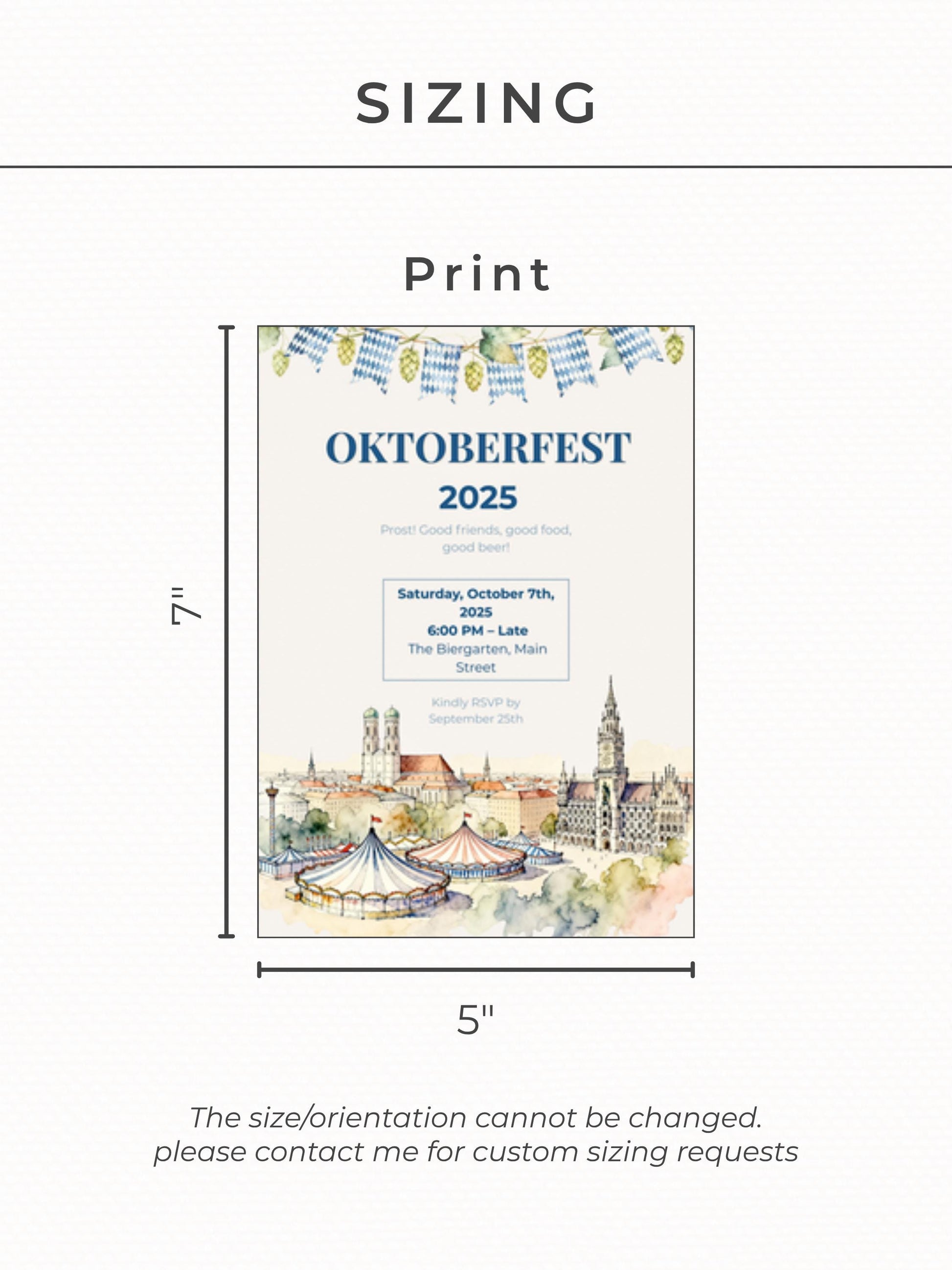 Oktoberfest Invite, Beer Festival Party Invitation, Editable Template, Printable German Beer Celebration Evite, Canva Digital Download