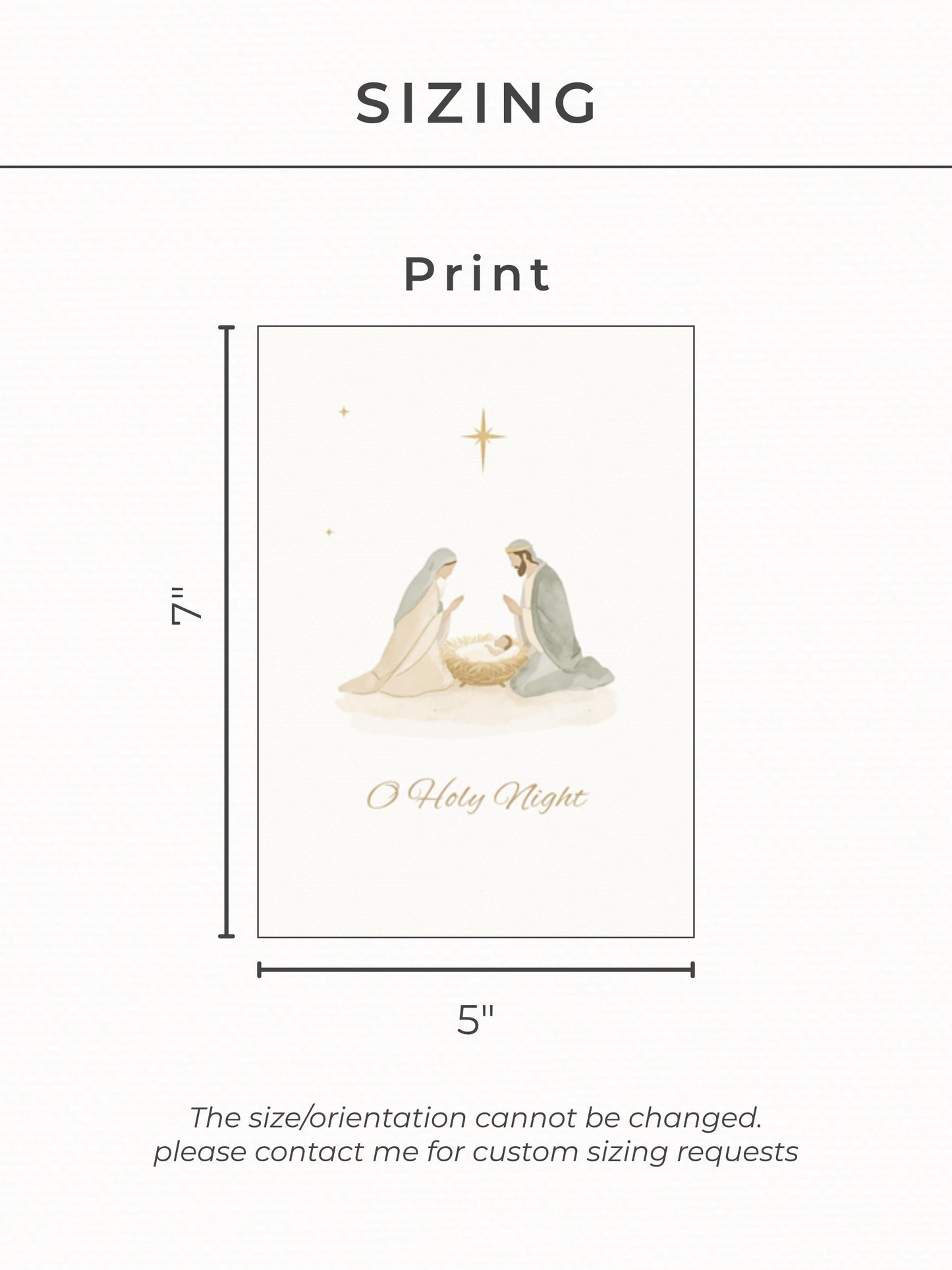 Editable Christian Christmas Card with Newsletter - O Holy Night Nativity Canva Template, Printable or Digital Holiday Greeting