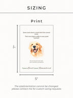 Custom Pet Sympathy Card & Watercolor Portrait Keepsake - Pet Loss Memorial Gift -Personalized Pet Bereavement Card-Editable Canva Template