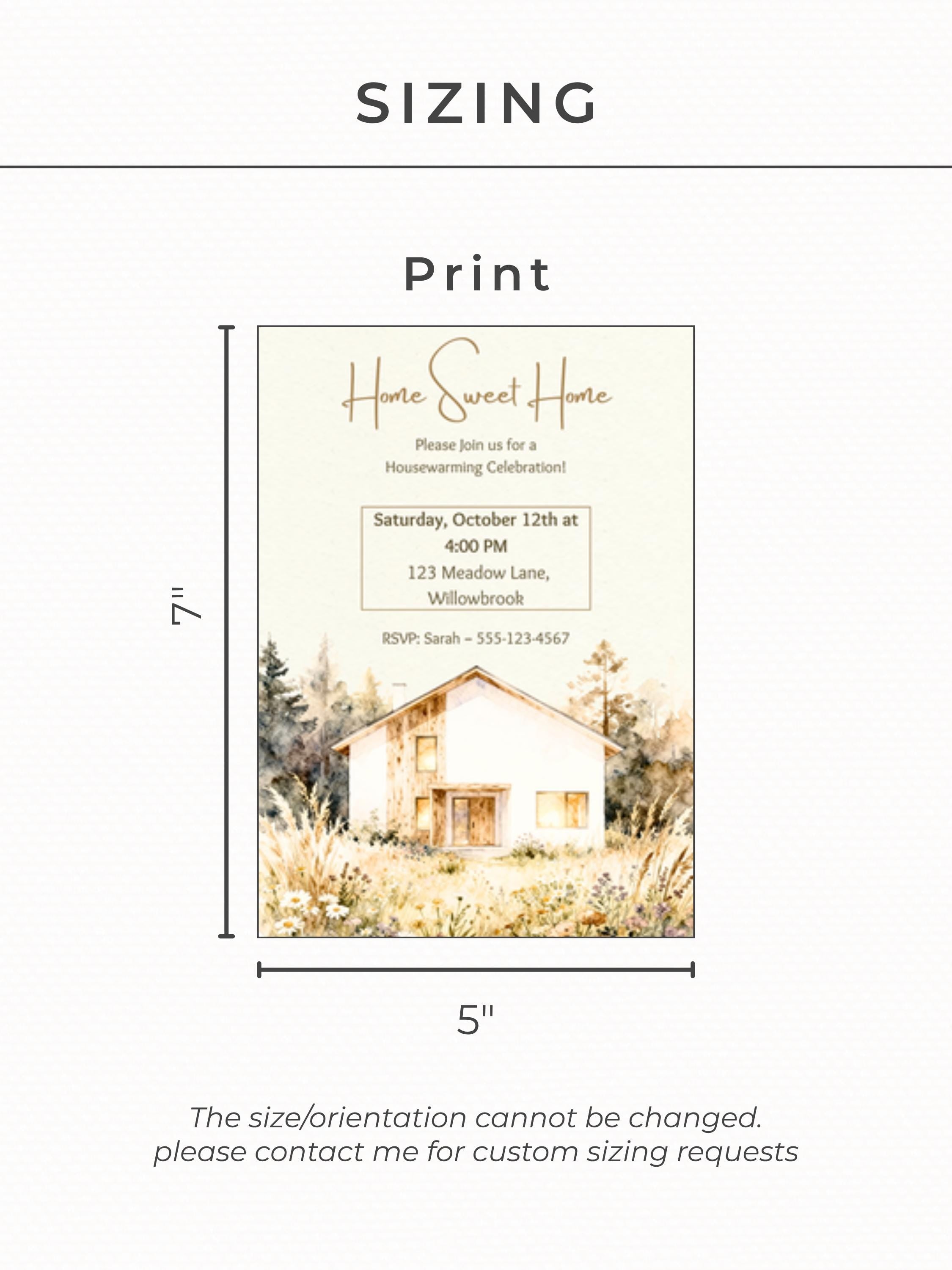 Custom Housewarming Invitation - Personalized Home Portrait Watercolor Invite - Unique Moving Party Announcement (Digital or Printable)