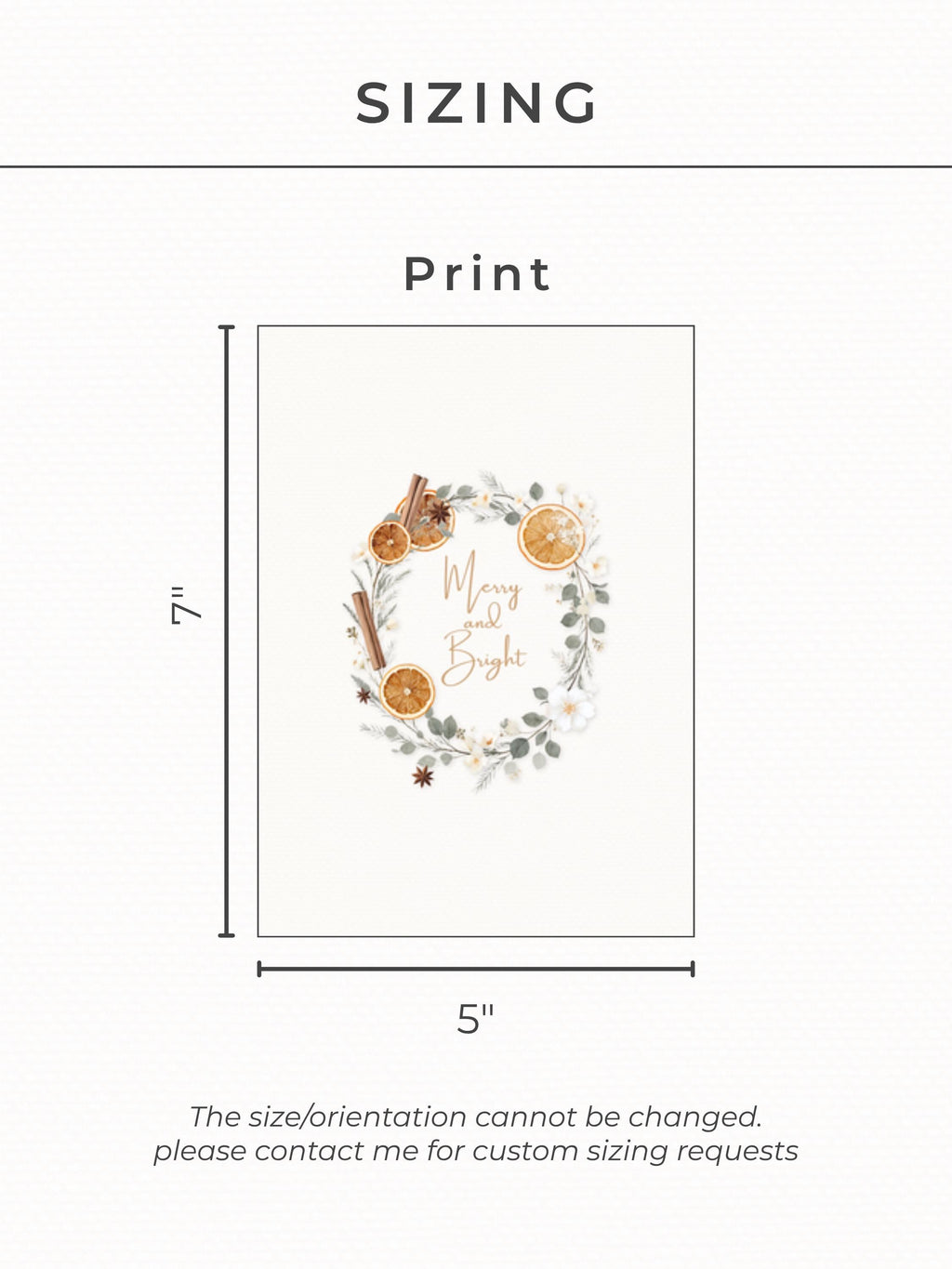 Editable Christmas Card with Newsletter - Botanical Orange Wreath Holiday Card Template, Canva Printable or Digital Family Greeting