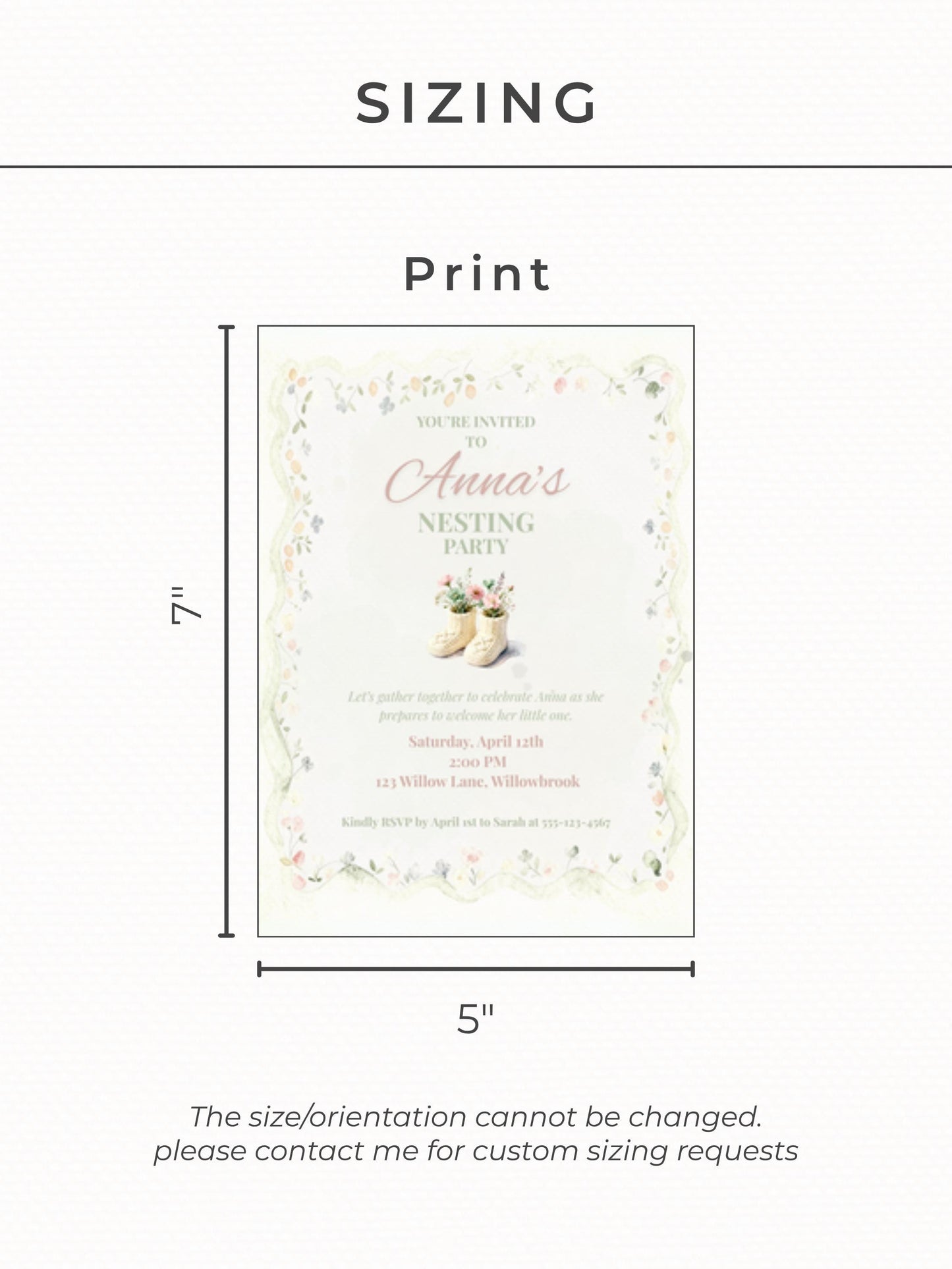 Nesting Party Invitation-Baby Shower Invite (Instant Download Editable Canva Template) Custom Printable Digital Newborn Arrival Evite