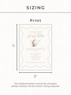 Editable Tea Party Invitation - Afternoon Tea, Birthday, Garden, Bridal Events Evite (Instant Download Printable Digital Canva Template)