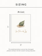 Editable Christmas Card with Newsletter - Modern Minimalist Tree Holiday Card Template, Canva Printable or Digital Family Greeting
