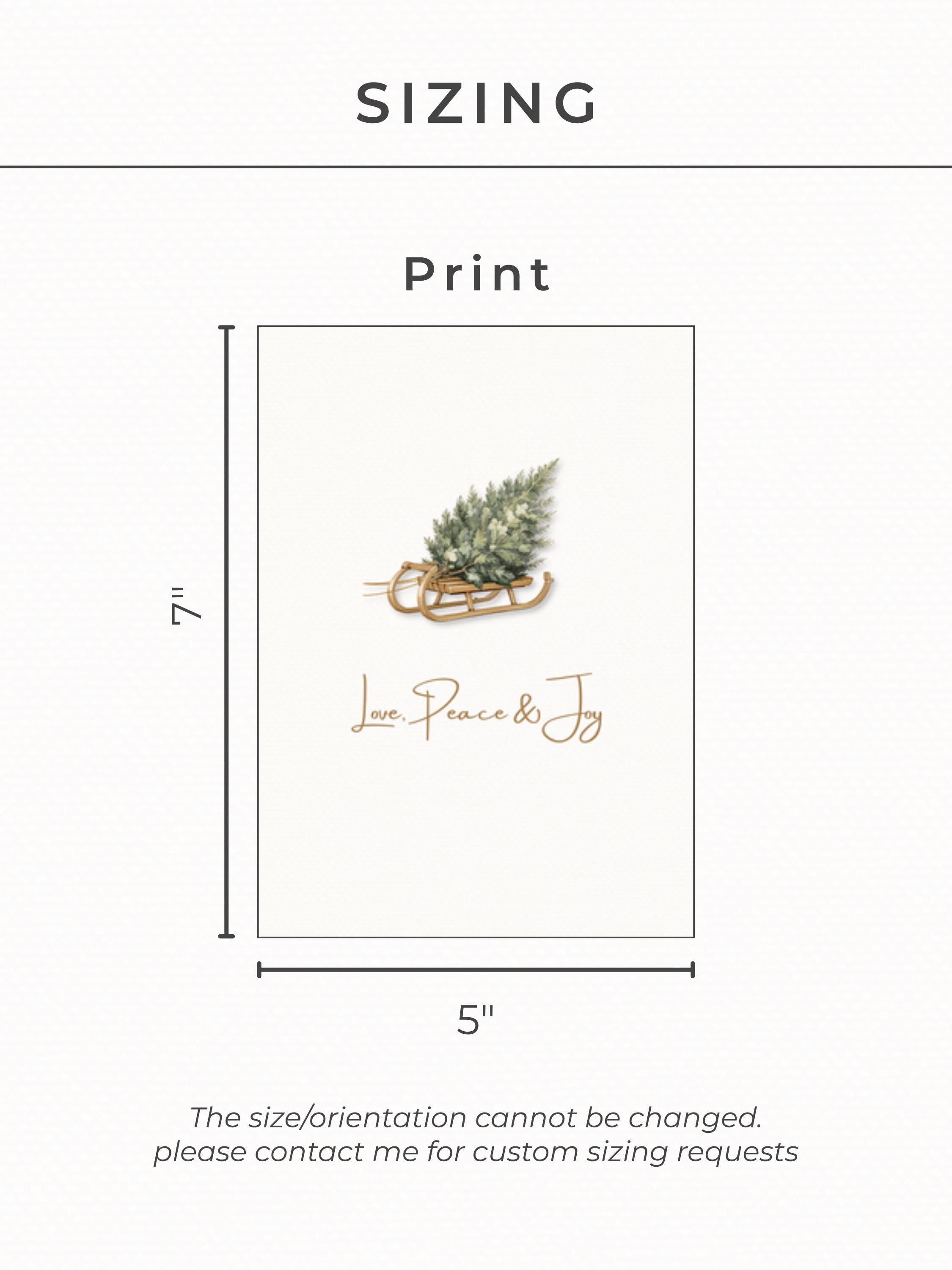 Editable Christmas Card with Newsletter - Modern Minimalist Tree Holiday Card Template, Canva Printable or Digital Family Greeting