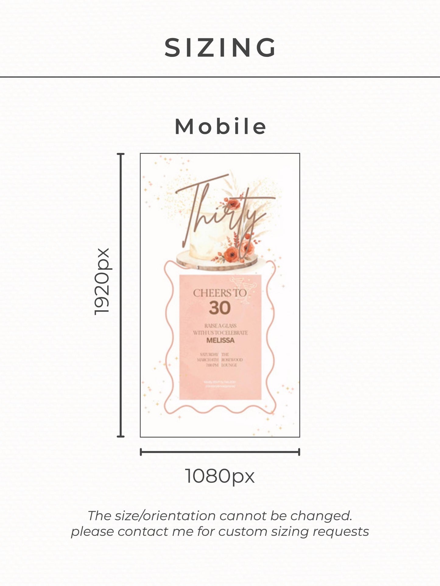 30th Birthday Invitation Animated Digital Evite with Clinking Glass Animation and Envelope Reveal, Peach Pink Editable Canva Video Template