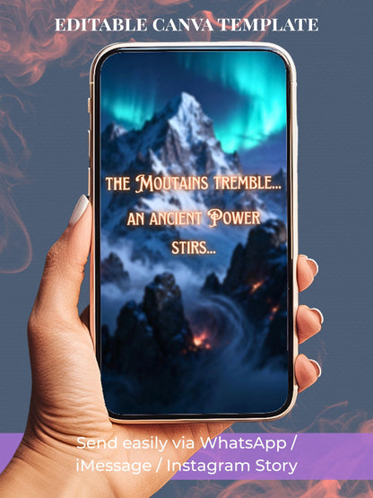 Animated Dragon D&D Campaign Invite-Fantasy Adventure Video Invitation (Instant Download Canva Template) Custom Role-playing Table Top Games