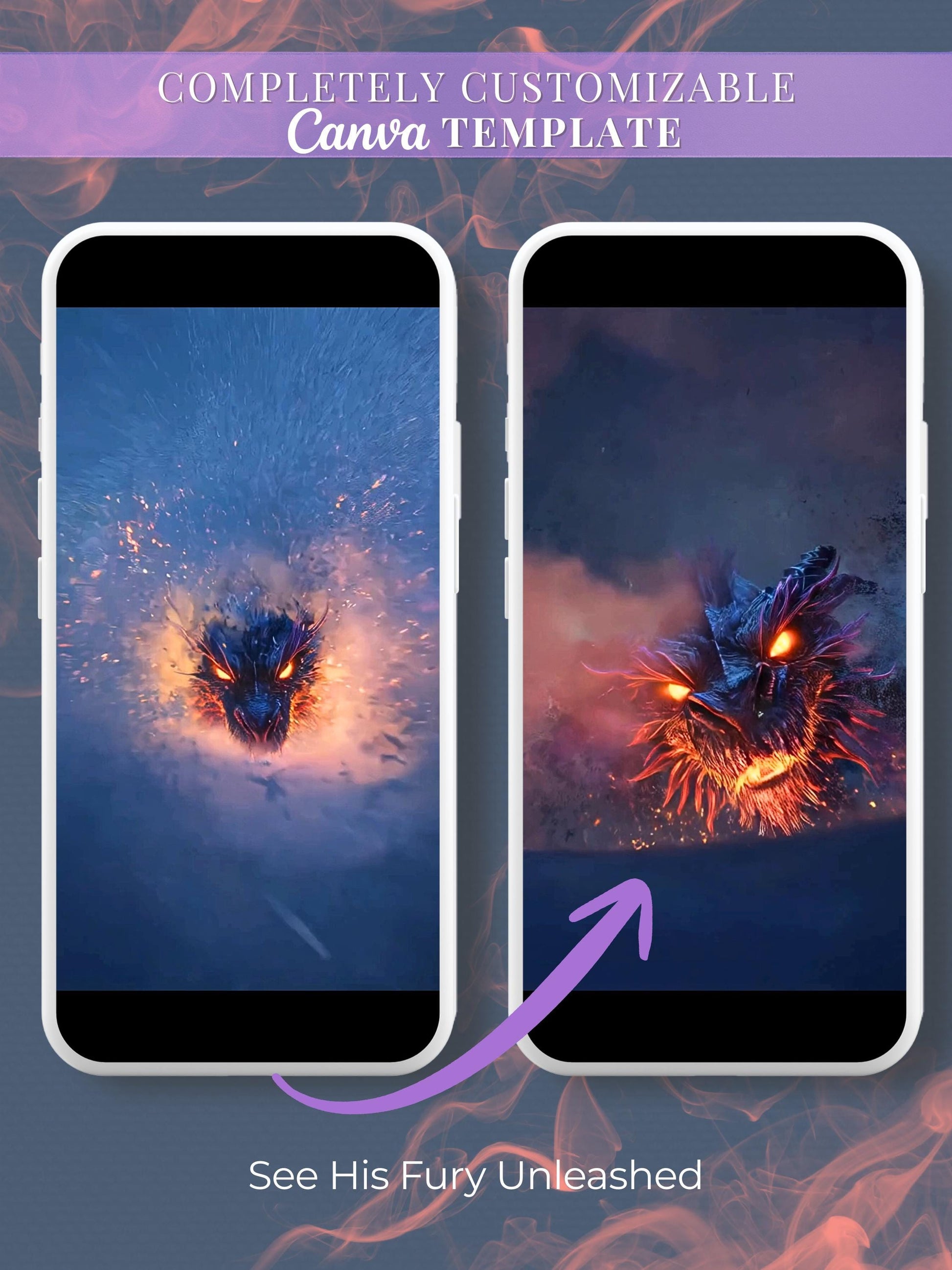 Animated Dragon D&D Campaign Invite-Fantasy Adventure Video Invitation (Instant Download Canva Template) Custom Role-playing Table Top Games