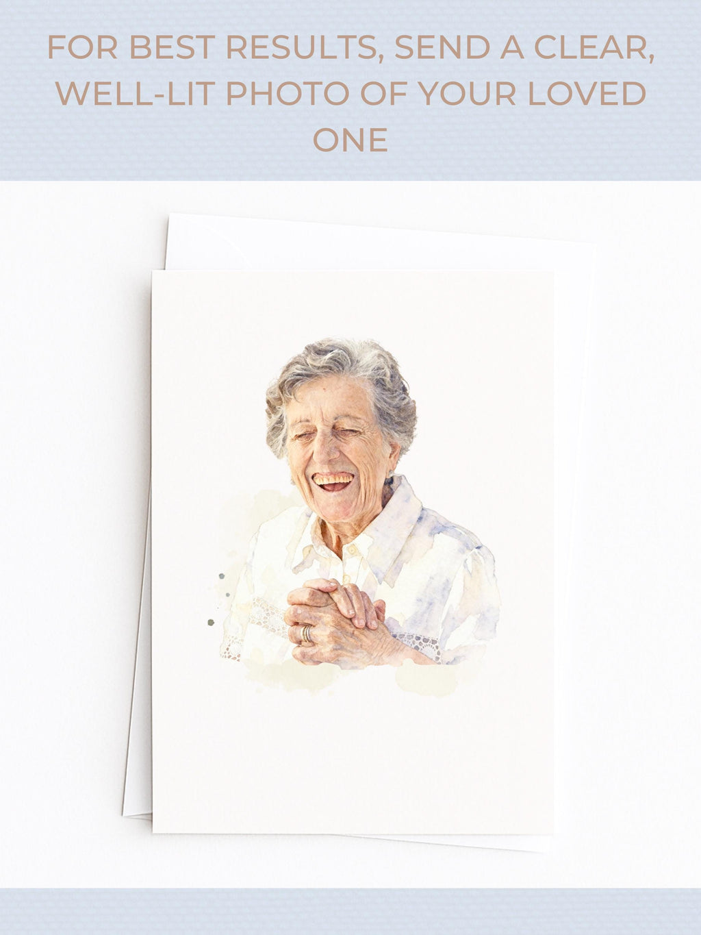 Custom Watercolor Memorial Template-Editable Canva Funeral Invitation-Celebration of Life Program (Personalized Portrait Keepsake)