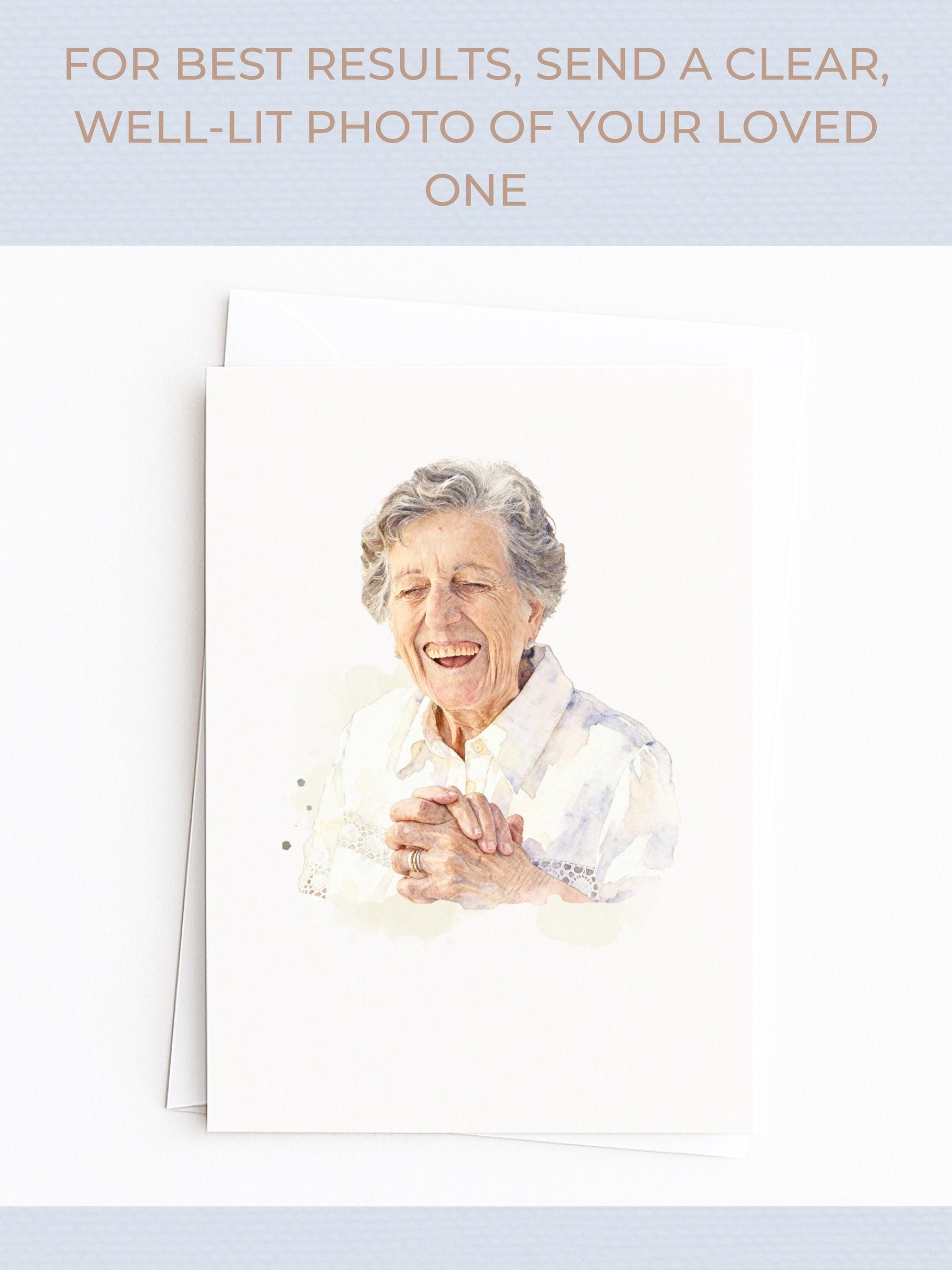 Custom Watercolor Memorial Template-Editable Canva Funeral Invitation-Celebration of Life Program (Personalized Portrait Keepsake)