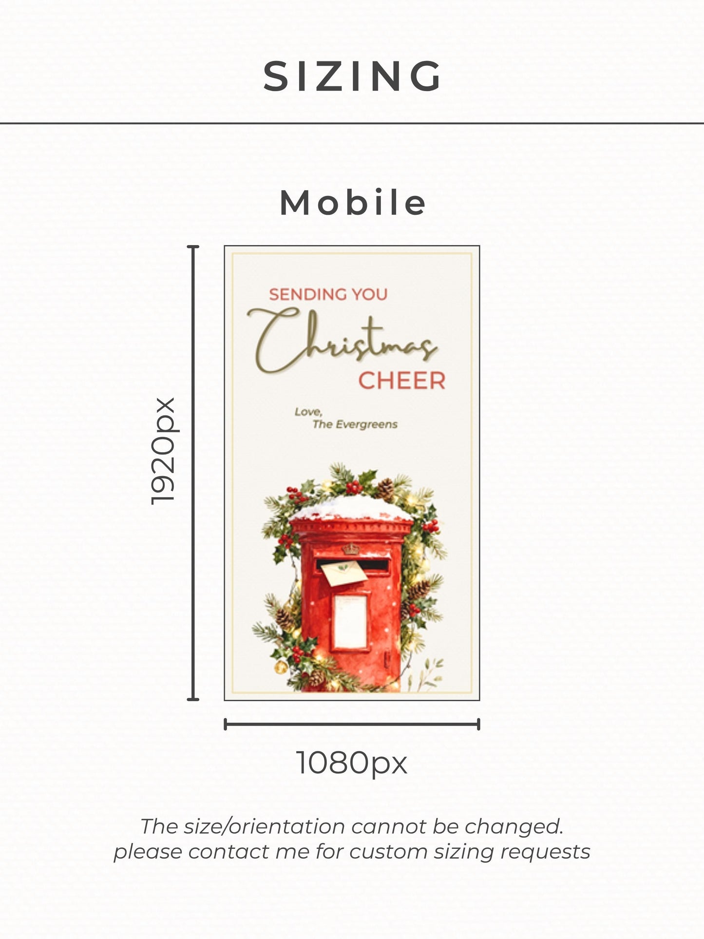 Animated Christmas Cheer Card - Editable Digital Holiday Greeting (Instant Download Canva Template Custom Video) - Vintage British Postbox