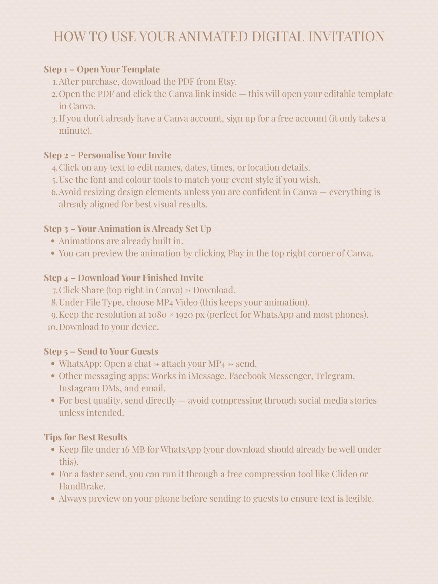 Animated Digital Card for Friend going through Divorce, Separation & New Beginnings (Digital Instant Download Editable Canva Template)