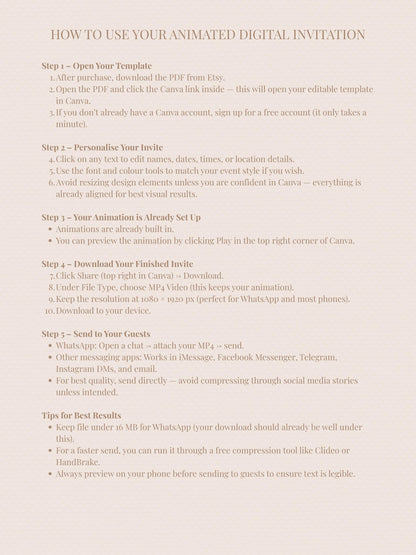 Animated Digital Card for Friend going through Divorce, Separation & New Beginnings (Digital Instant Download Editable Canva Template)