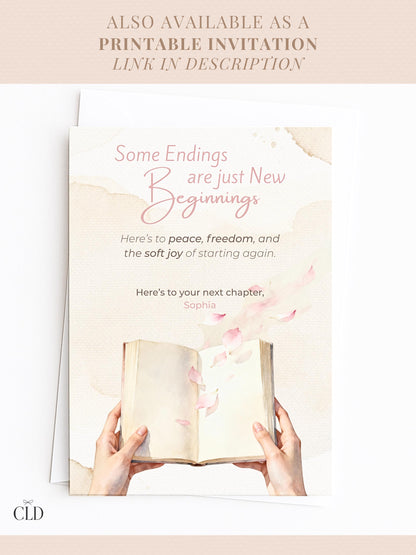 Animated Digital Card for Friend going through Divorce, Separation & New Beginnings (Digital Instant Download Editable Canva Template)