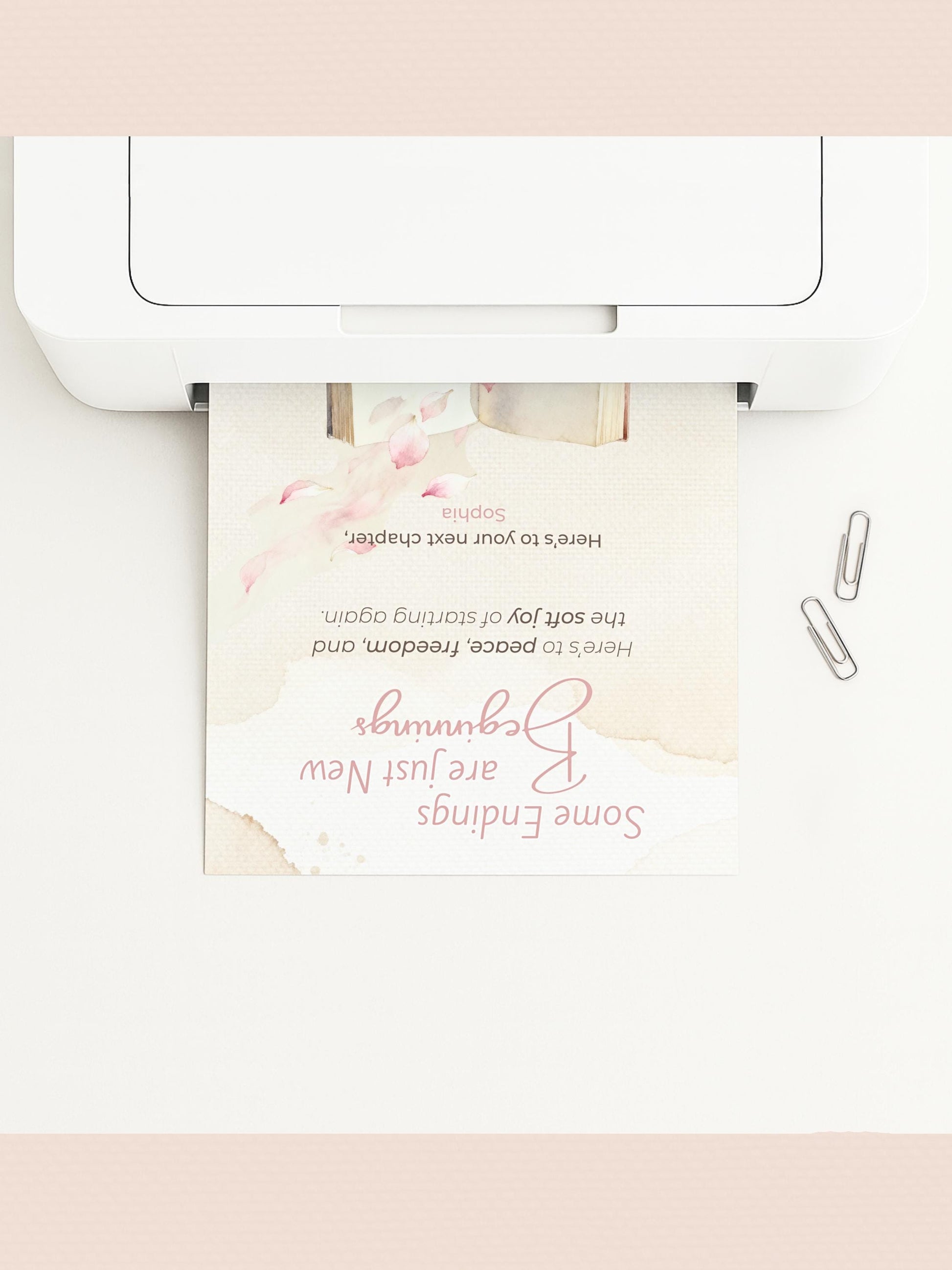 Printable Divorce, Separation, New Beginnings Card (Instant Digital Download Editable Canva Template) Friend Encouragement Well Wishes