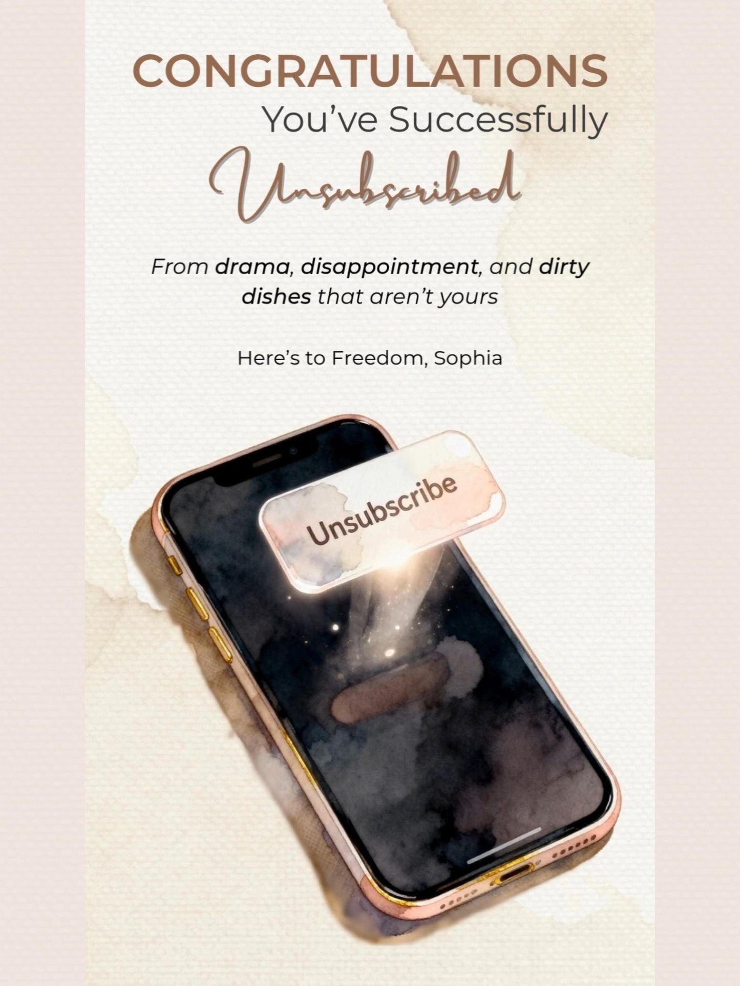 Animated Digital Card for Friend going through Divorce, Separation & Breakup (Digital Instant Download Editable Canva Template) Funny