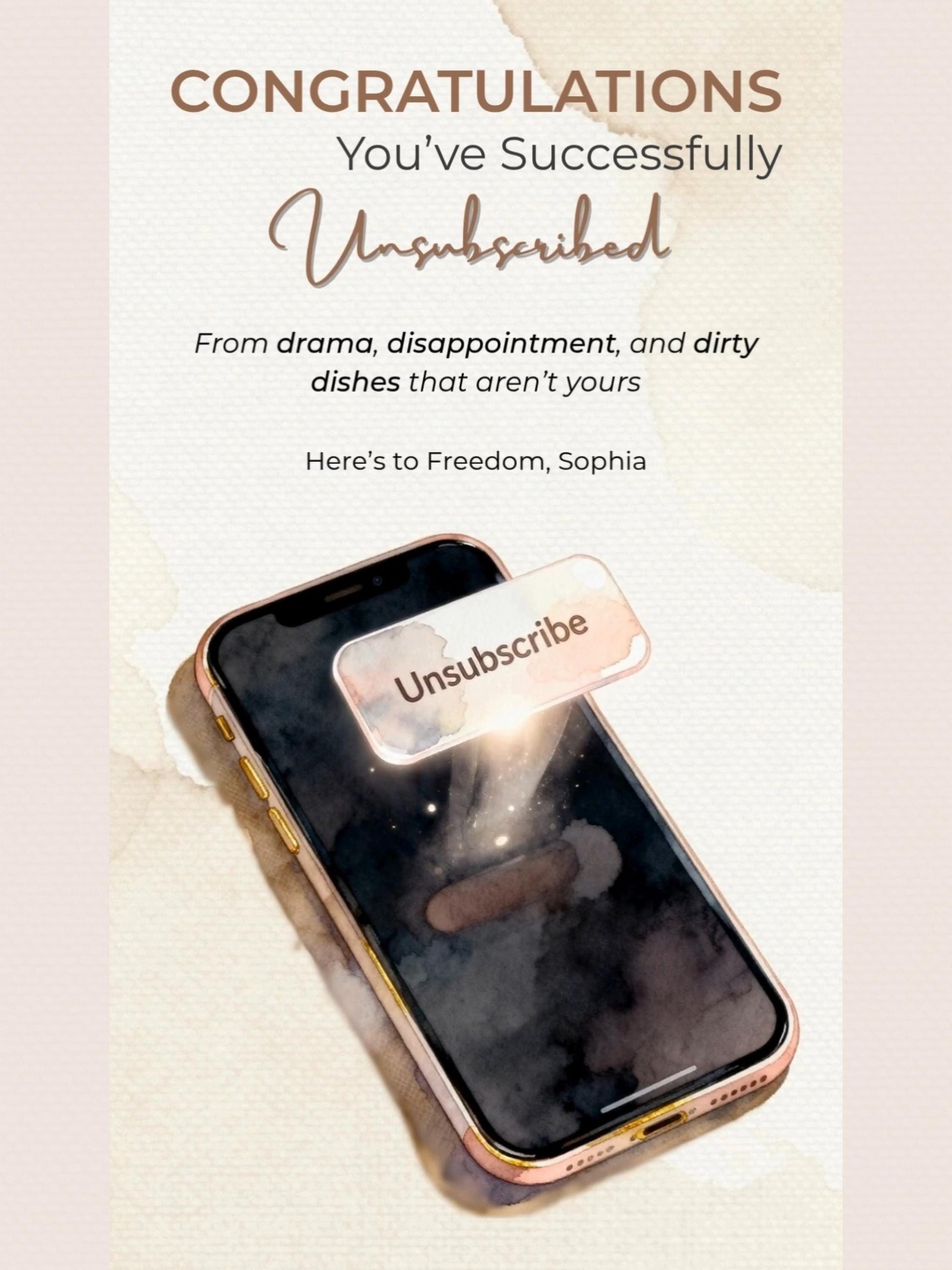 Animated Digital Card for Friend going through Divorce, Separation & Breakup (Digital Instant Download Editable Canva Template) Funny