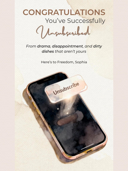 Animated Digital Card for Friend going through Divorce, Separation & Breakup (Digital Instant Download Editable Canva Template) Funny